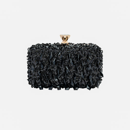 Chokore Chokore Embellished Evening Clutch/Handbag (Black)