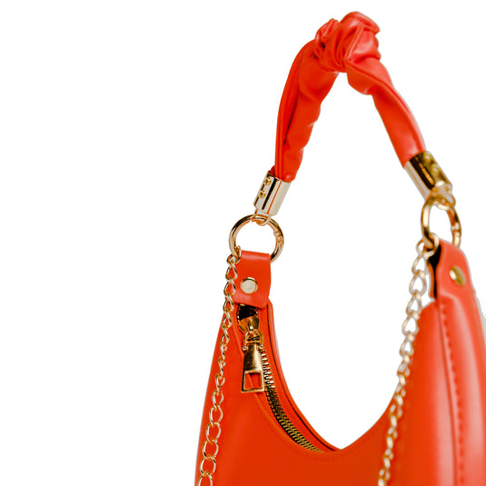 Chokore Chokore Baguette Bag with Gold Chain (Orange)
