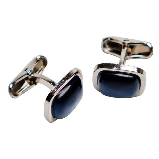 Chokore Squircle Cufflinks with Stone (Dark Blue)