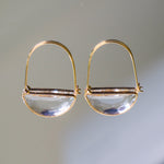 Chokore  Hoops with clear glass droplets. Gold tone.