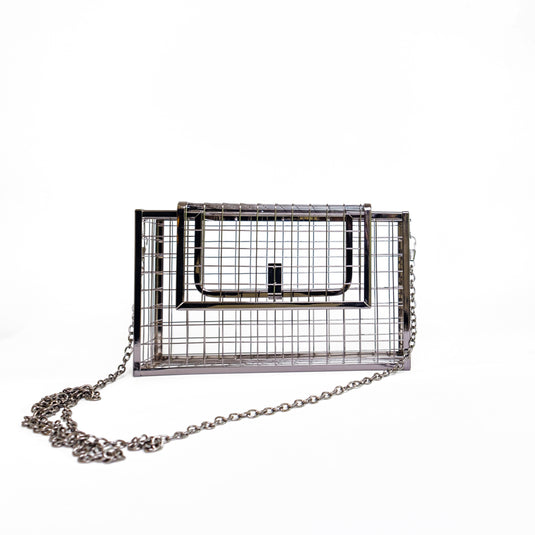 Chokore Chokore Metallic Cage Handbag (Metallic Black)