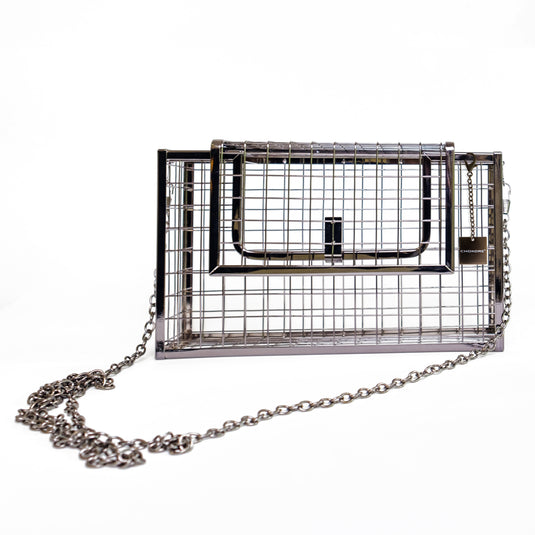 Chokore Chokore Metallic Cage Handbag (Metallic Black)