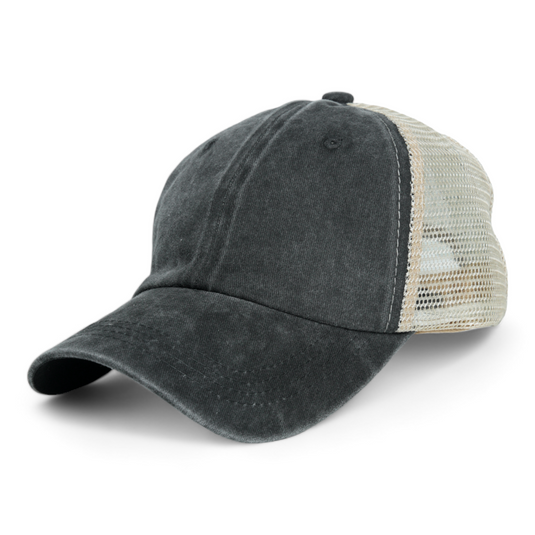 Chokore Denim Baseball Cap with Mesh Detailing (Gray)