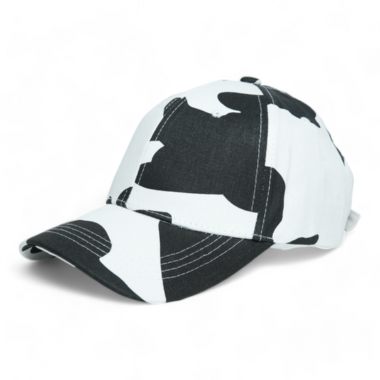 Chokore Cow Print Baseball Cap (White)