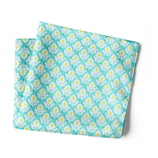 Chokore Sea Green Silk Pocket Square - Indian At Heart line