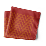 Chokore Chokore Rust Silk Tie - Solid line Chokore Red Silk Pocket Square - Indian At Heart line