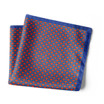 Chokore Chokore Concrete Necktie Chokore Blue and Red Silk Pocket Square - Indian At Heart line