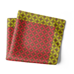 Chokore Chokore Peleton Necktie Chokore Red & Light Green Silk Pocket Square from Indian at Heart collection