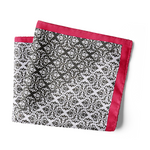 Chokore  Chokore White & Black Silk Pocket Square from Indian at Heart collection