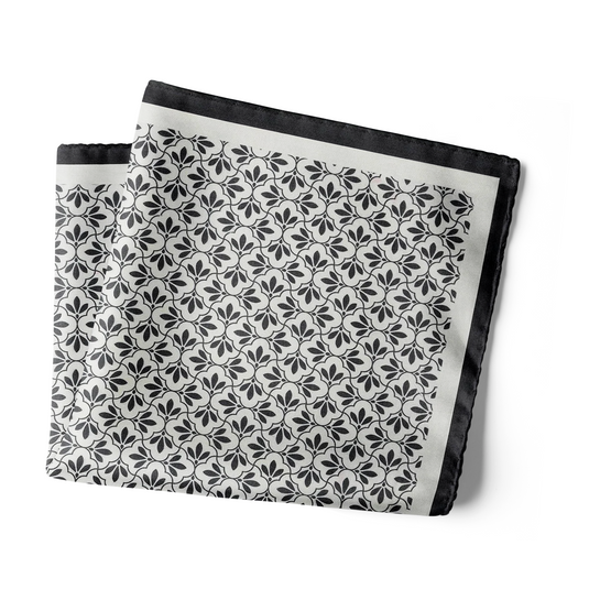 Jaali Good (Black) - Pocket Square