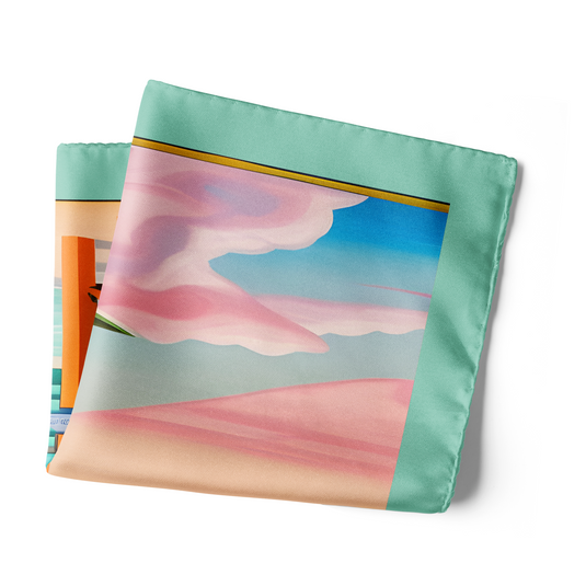 Bayside Sunset, Miami Pocket Square - Chokore Arte