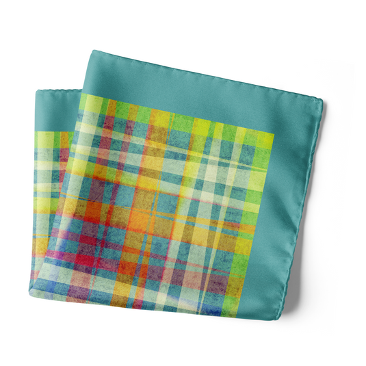 Chokore Multicolor Silk Pocket Square - Plaids Collection