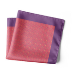 Chokore Chokore Off White Silk Tie - Solids line Chokore Pink & Purple Silk Pocket Square - Indian at Heart Range