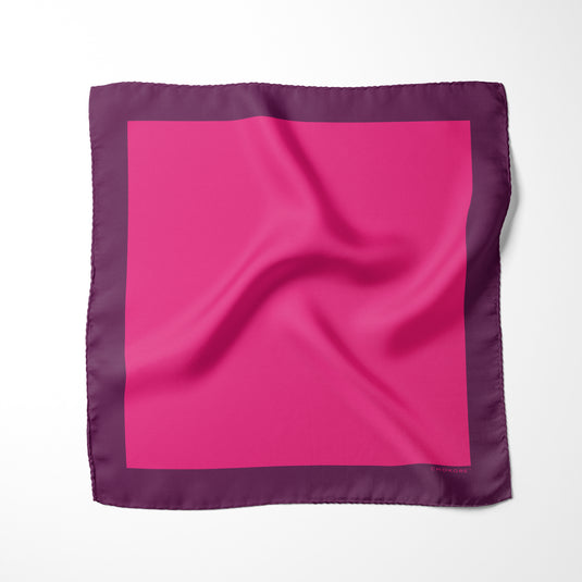 Chokore Bright Pink Dual Color Silk Pocket Square - Solid Range