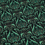 Chokore  Printed Black & Sea Green Satin Silk Stole for Women