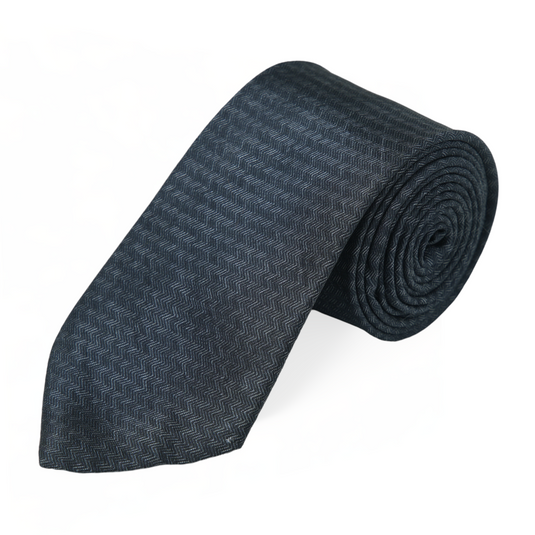 Chokore Dark Grey Silk Necktie - Indian at Heart Collection