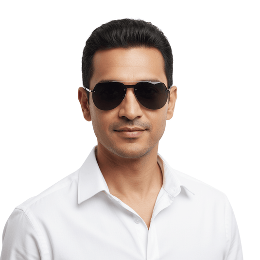 Chokore Aviator Sunglasses (Black & Gold)