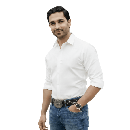 Chokore Western Bull Buckle Pure Leather Belt (Black)