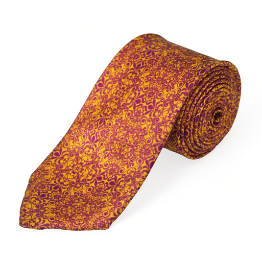 Chokore Red & Yellow Silk Tie - Indian At Heart range