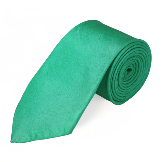 Dark Sea Green Color Silk Tie for Men