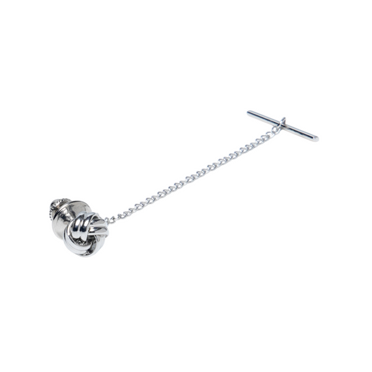 Silver Rope Knot Tie Tack – Stylish & Versatile Accessory