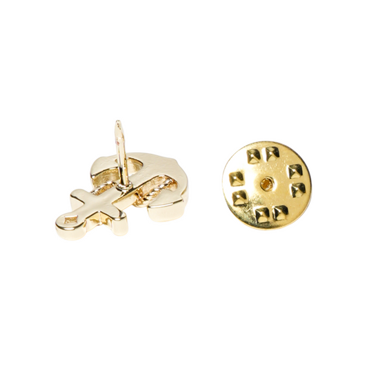 Gold Anchor Brass Tie Tack – Nautical Style Statement