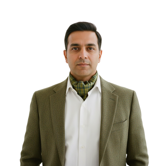 Chokore Green & Blue Checks Silk Reversible Cravat