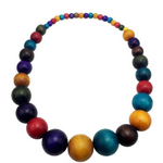 Chokore Chokore Multicolor Healing Chips Bracelet Chokore Wooden Beads Long Necklace