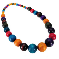 Chokore Chokore Wooden Beads Long Necklace