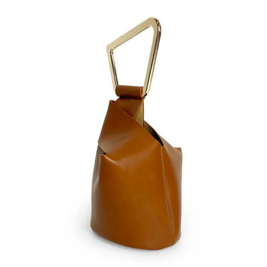 Chokore Chokore Wrist Bag with Golden Handle (Brown)