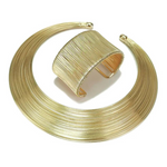 Chokore  Chokore Golden Wire Choker and Bracelet Set