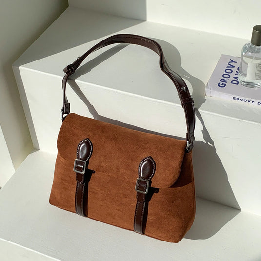 Chokore Chokore Suede Vintage Shoulder Bag (Brown)
