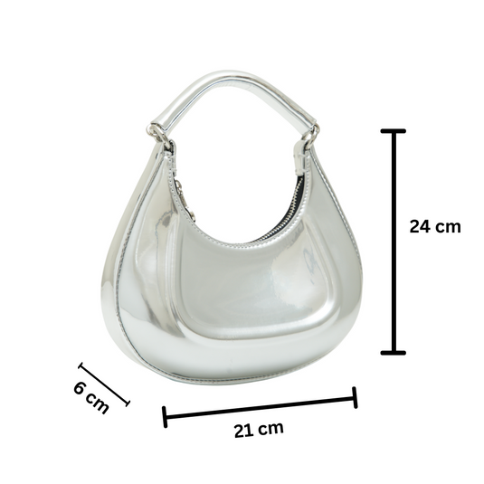 Chokore Chokore Metallic Half Moon Bag (Silver)