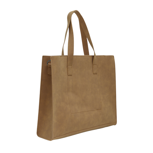 Chokore Chokore Minimal Square Tote Bag (Brown)