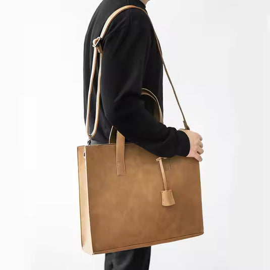 Chokore Chokore Minimal Square Tote Bag (Brown)