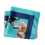 Chokore Chokore Special 2-in-1 Gift Set for Him (Indian at Heart Necktie & Bracelet) Chokore Turquoise Feline Silk Pocket Square - Wildlife Range