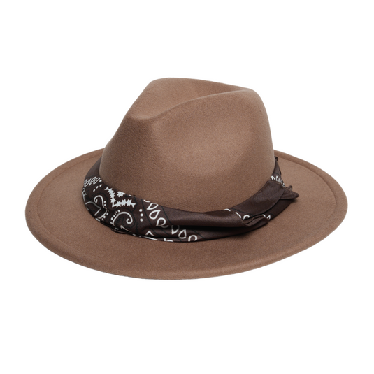 Chokore Boho Chic Fedora Hat (Khaki)
