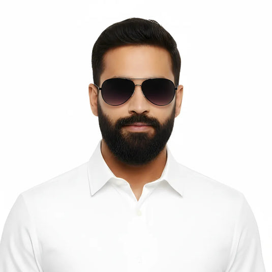 Chokore Metal Frame Night Vision Sunglasses (Black)