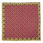 Chokore Chokore Off-White & Beige Stripes Silk Necktie - Plaids Range Chokore Red & Light Green Silk Pocket Square from Indian at Heart collection