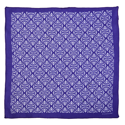 Chokore Blue & White Silk Pocket Squares from Indian at Heart collection