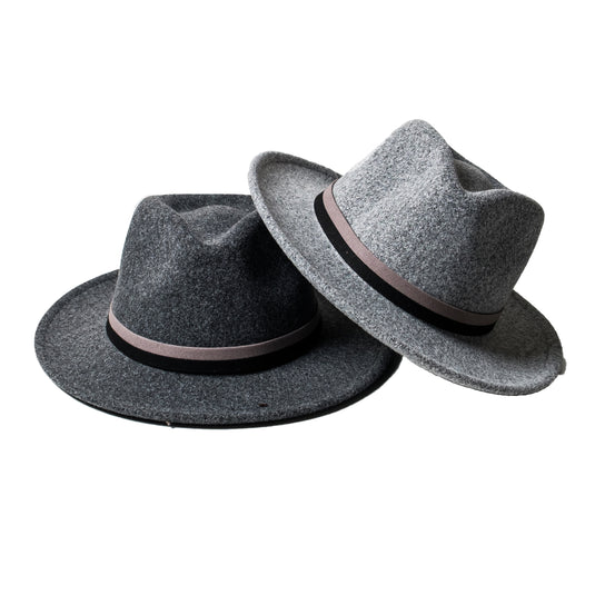 Chokore Vintage Fedora Hat (Light Grey)