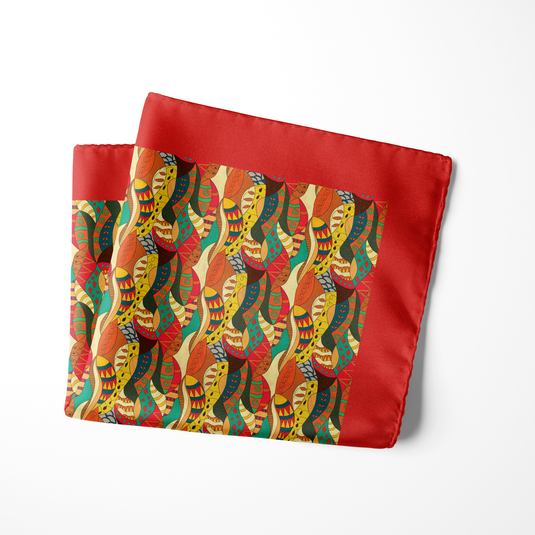 Chokore Multi Coloured Silk Pocket Square - Marine Collection