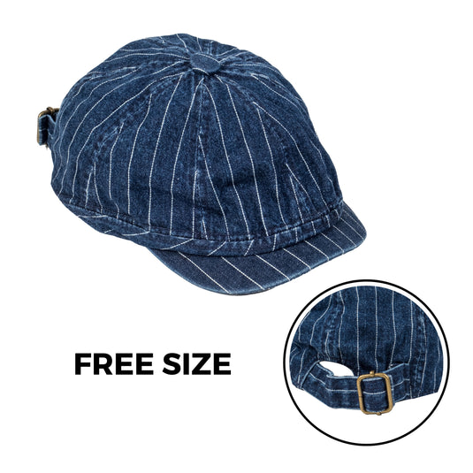 Chokore Striped Denim Ivy Cap (Blue)