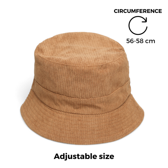 Chokore Reversible Corduroy Bucket Hat (Camel)
