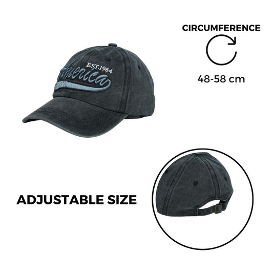 Chokore American Embroidered Baseball Cap (Gray)
