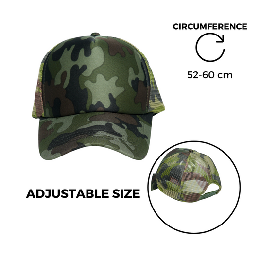 Chokore Camouflage Breathable Mesh Cap (Green)