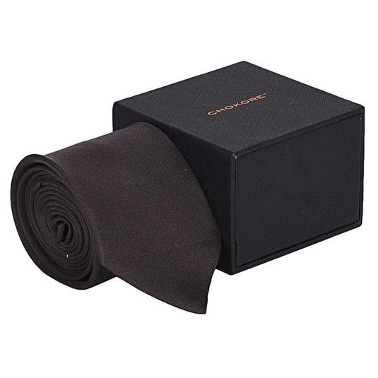 Chokore Black Color Silk Tie for Men