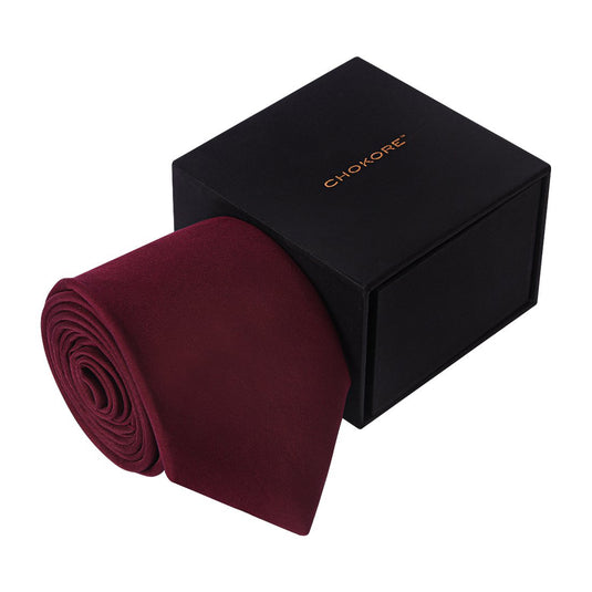 Chokore Burgundy Silk Necktie - Solids Collection