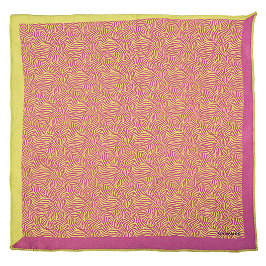 Chokore Green & Purple Zebra Silk Pocket Square from the Wildlife range