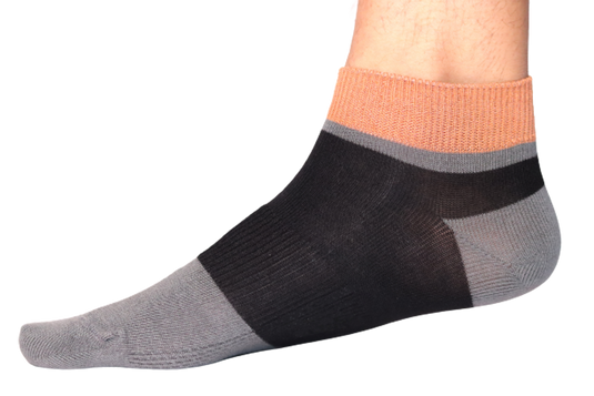 Chokore Dark Grey And Black Ankle Bamboo Socks